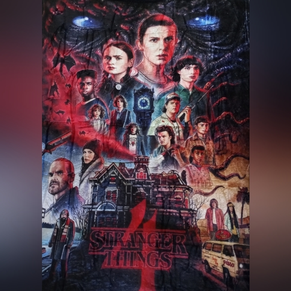 Stranger Thing Flannel Throw Blanket.